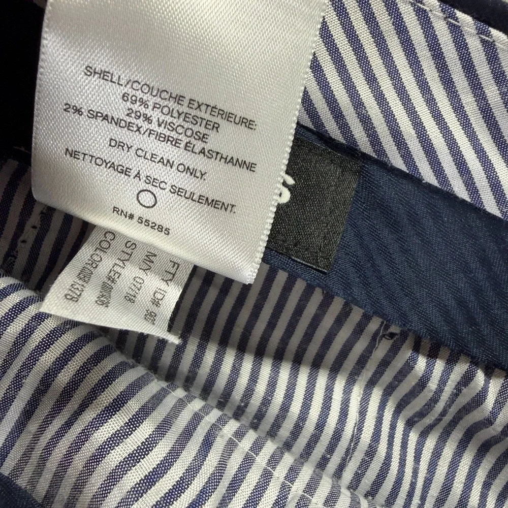 Express Pant Men's 36x28 Blue Polyester Chino Straight Business Career Stretch